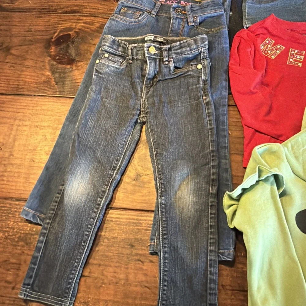 Girls Size 4 4T Clothing Lot 10pc Levi's GAP Crewcuts BCBG Disney Jeans Dress